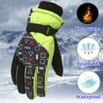 thumbnail image 5 of beishanbush Clearance Sales Gloves Mittens Winter Outdoor Boys Girls Snow Skating Snowboarding Windproof Warm Gloves Perfect for 5 To 9 Years Old Kids Green, 5 of 5