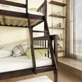 thumbnail image 5 of Harper & Bright Designs Detachable Bunk Bed Twin Over Full with Trundle, Wood Bunk Bed with Ladder and Guardrail, Separate into 2 Beds, Espresso, 5 of 9