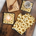 thumbnail image 5 of White Sunflower Kitchen Oven Mitt and Pot Holder Sets 4 Pcs for Baking, Cooking and Grilling, Heat Resistant Up To 392 °F, 5 of 7