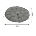 thumbnail image 4 of Cojín para silla de huevo colgante perfecl para patio Gris oscuro 60 cm x 60 cm, 4 of 8