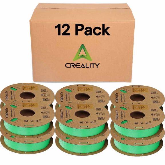 Creality Hyper PLA 3D Printer Filament 600mm/s High-Speed /-0.03mm For Creality K1 Max Ender-5 S1 Anycubic Prusa Bambu Green 12 Unit per pack