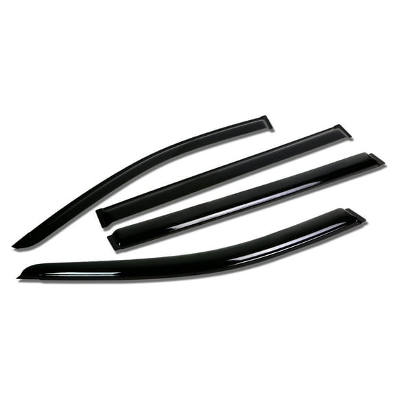 DNA Motoring WVS-T2-0081 For 2008 to 2016 Dodge Caravan / Chrysler Town&Country 4pcs Window Visor Deflector Rain Guard (Dark Smoke) 09 10 11 12 13 14 15