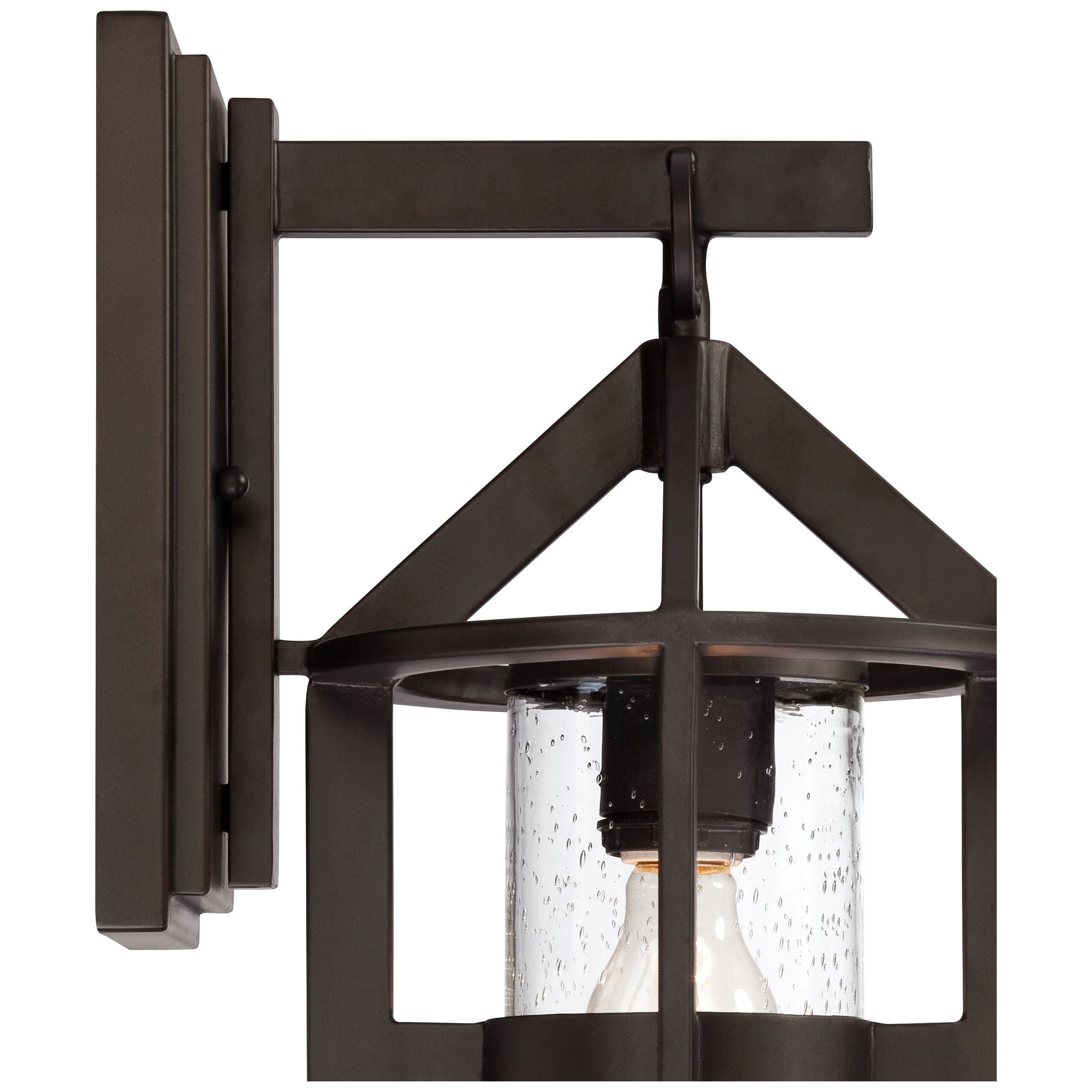 John Timberland Argentine Rustic Farmhouse Outdoor Wall Light Fixture Bronze 17" Clear Seedy Cylinder Glass for Post Exterior Barn Deck House Porch