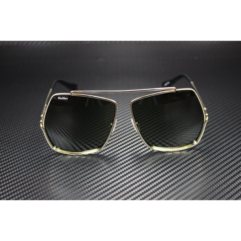 MaxMara MM0006 08A Shiny Gunmetal Smoke Metal 64 mm Women display picture 2