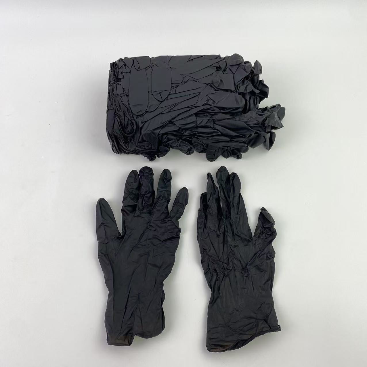 WAHALAA] Black Disposable Vinyl Exam Gloves Latex Free Powder Fre