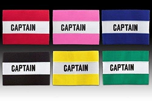 CHOOSE A COLOUR PRINT ADULT or JUNIOR GREEN CAPTAIN ARMBAND with TEAM NAME 