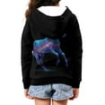 thumbnail image 4 of Uourmeti Milky Way Horse Girls Zip Up Hoodie Lightweight Comfy Long Sleeve with Pockets Casual Fall Top for Teens Size 13-14, 4 of 7