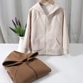 thumbnail image 2 of LYMAYTER Kids Hooded Jacket Boys Girls Long Sleeve Zipper Outerwear Toddler Spring Fall Cotton Cardigan Coat for 5-15 Years, 2 of 8