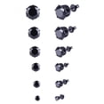thumbnail image 1 of Pendiente de circonita de seis garras, redondo, de acero inoxidable, serie de orejas de seis garras, pendiente de hueso para oreja, pendiente de uña, joyería para oreja, 1 of 1