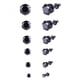thumbnail image 1 of Pendiente de circonita de seis garras, redondo, de acero inoxidable, serie de orejas de seis garras, pendiente de hueso para oreja, pendiente de uña, joyería para oreja, 1 of 6
