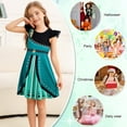 thumbnail image 6 of Benylion Ice Princess Dress Up with accessories for Girls Birthday Party Outfits 1-2T Halloween Costumes for Kids Cosplay Princess Costume, 6 of 7