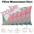thumbnail image 5 of Throw Pillow Covers, Pink Green Palm Leaves 16x16 Pillow Covers for Couch/Sofa/Bed, Summer Tropical Plants Botanical Decorative Square Linen Cushion Pillowcase for Home Decor, 5 of 9