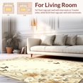 thumbnail image 2 of Flatwoven High Traffic Area Rug, Botanical Harmony with Layered Floral and Butterfly Elements, Non Slip, Stain Resistant, Washable Area Rugs for Living Room, Bedroom(Beige, 8X10), 2 of 8