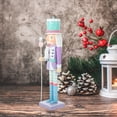 thumbnail image 2 of WRISTBIQUE Christmas Table Ornament Nutcracker Statue Violet 1Set, 2 of 8