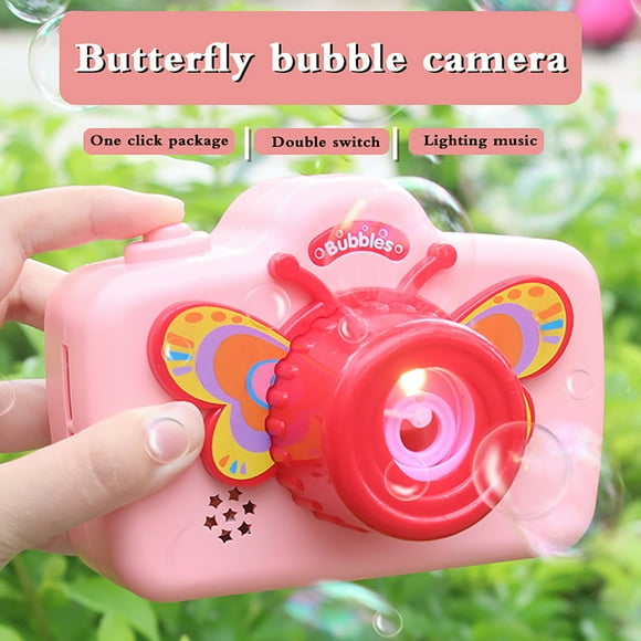 IMENGL Butterfly Bubble Machine Light Music Automatic Bubble Blowing Camera 50ML Bubbles for Kids,Bubbles for Toddlers 1-3,Toddler Music,Bubble Party Favors,Bubbles for Wedding,Little Playhouses,Sen