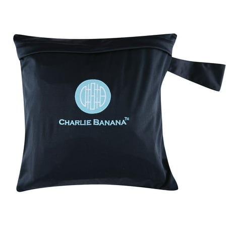 Charlie Banana Resusable Diaper Tote Bag, Black and