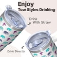 thumbnail image 4 of 20oz elephant Tumbler with Handle Wear Resistant Travel Car Home Cup Top Rated Valentine's Day Halloween Gift for elephant Lovers Women and Men, 4 of 6