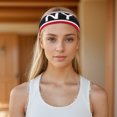 thumbnail image 6 of Unique Bargains Flexible Headband Elastic Headband for Sport Black Red White 1 Pc, 6 of 6
