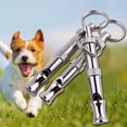 thumbnail image 3 of Methold Nuevo llavero de entrenamiento de gato de acero inoxidable silbatos cachorro mascota perro silbato flauta de tonos deja de ladrar Suministros para perros, 3 of 6
