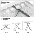 thumbnail image 6 of MoNiBloom Foldable TV Tray Table, 30" Height Adjustable Metal Frame Desk for Dinner Laptop, Indoor/Outdoor, White, 6 of 12