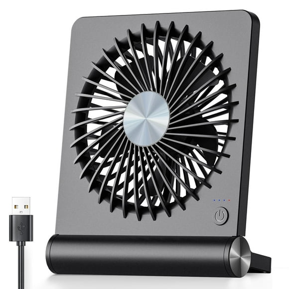 Ventilador USB Koonie Strong Wind, ultrasilencioso, pequeño escritorio negro