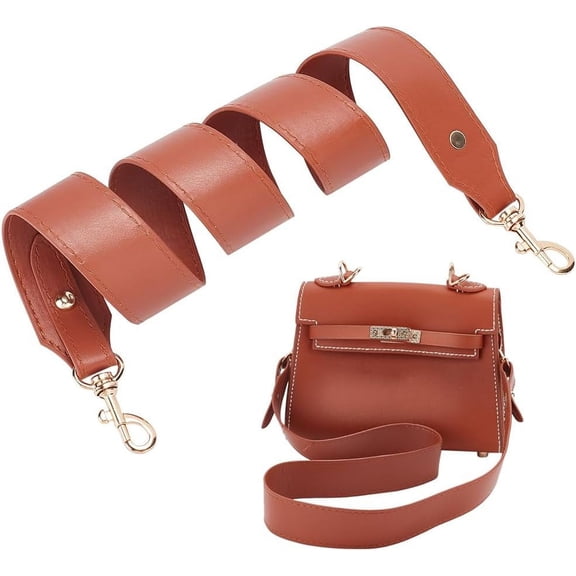 PU Leather Purse Strap 36.2 Inch Leather Wide Shoulder Bag Strap Replacement Handbags Strap with Swivel Buckles Tote Bag Strap for DIY Making