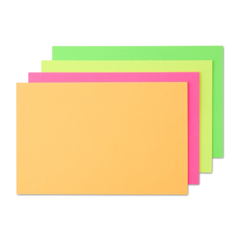 Blank Index Cards, Neon Colors, 4" x 6", 400 Count photo 4
