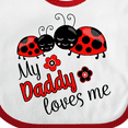 thumbnail image 4 of Inktastic My Daddy Loves Me with Cute Ladybugs Boys or Girls Baby Bib, 4 of 4