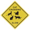 thumbnail image 1 of Metal Cat Crossing Sign Wall Cat Cross Sign for Coffee Bar Living Room Home, 1 of 8