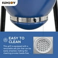 thumbnail image 5 of SUNJOY 20 inch Charcoal Grill, Egg-shaped Outdoor Grill with Pizza Stone, Ultimate BBQ Grill and Smoker with Wheels, Navy, 5 of 13