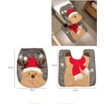 thumbnail image 3 of Fiesta y accesorios Decoraciones navideñas Muñeco de nieve Papá Noel Asiento de inodoro y alfombra de baño Cierre suave Auto Asiento de inodoro Decoración navideña JFHHH pequeña, 3 of 4