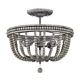 thumbnail image 4 of Pocany 16 in. 2-Light Indoor Weathered Grey Finish Semi-Flush Mount Ceiling Light with Light Kit, 4 of 5