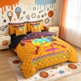 thumbnail image 2 of meiyoeat Softball Ice Cream Twin Bedding for Girls, Candy Baseball Bat Drip Bedding Comforter Set, Black Reversible, 7pcs, 2 of 6