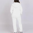 thumbnail image 4 of Uqiangy Sweatsuits Women 2 Piece Outfit Women's Sweatshirts Oversized Casual Loose Solid Soft Sweatshirts for Women 2 Piece Sets for Womenn 2025 Fall Trendy Long Sleeve White L, 4 of 7