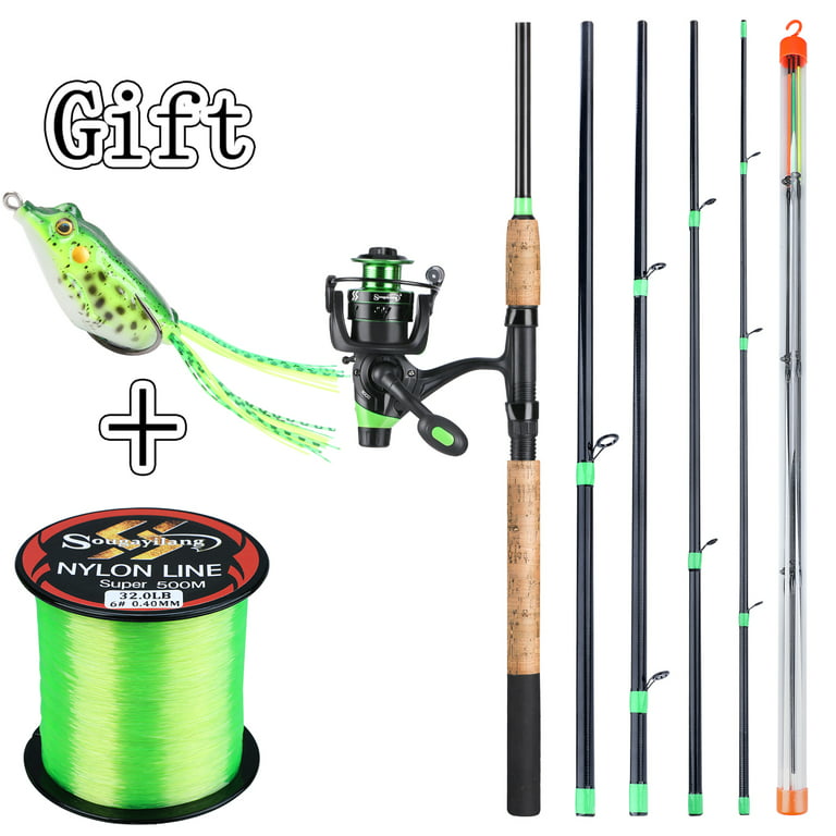 [SALE]Sougayilang Feeder Fishing Rod and 13+1BB Fishing Reel Combo Cork  Handle Spinning Fishing Rod Set