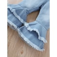 thumbnail image 7 of Kucnuzki 12 Months Infant Baby Girls Pants 12-18 Months Flared Denim Pants Jeans Pants Blue, 7 of 7