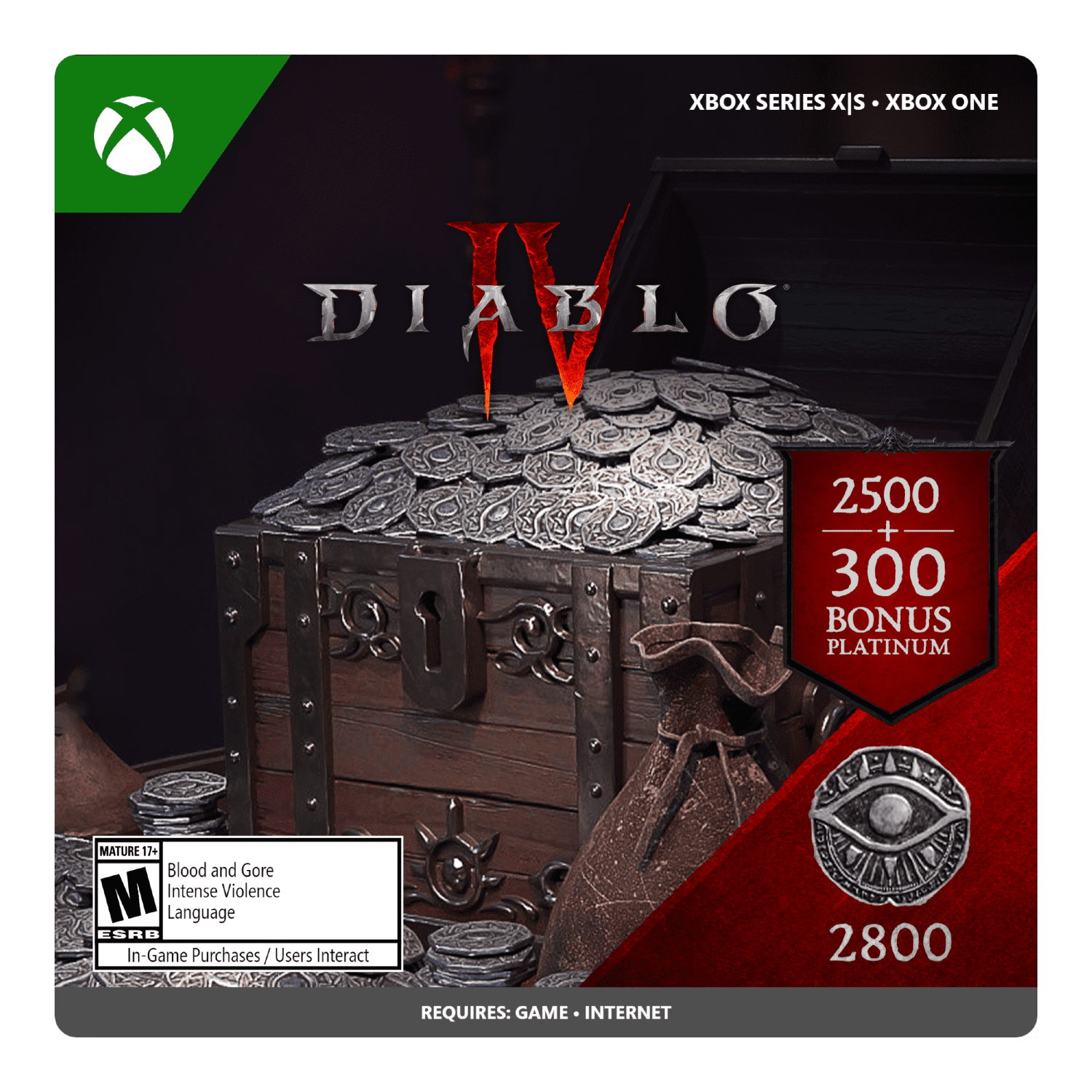 Diablo® IV 2800 Platinum - Xbox One, Xbox Series X|S [Digital 