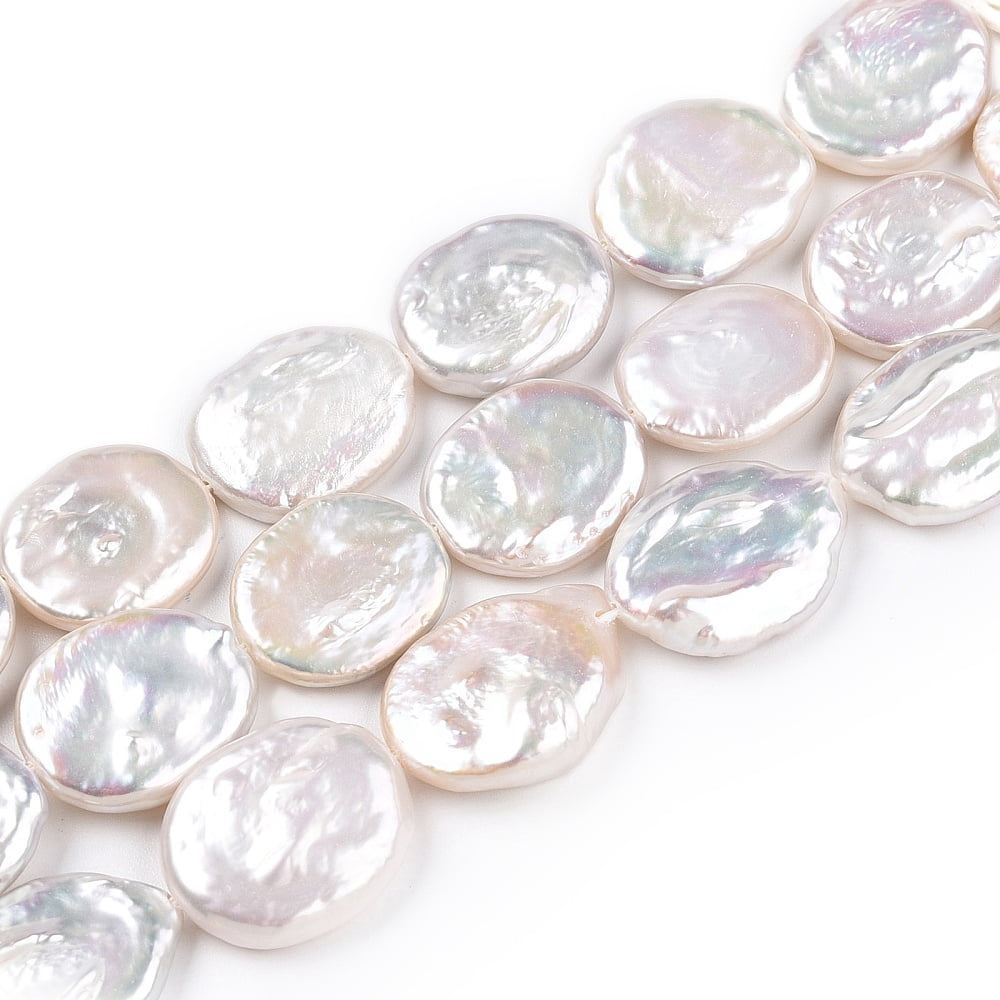 1strand Natural Nucleated Baroque Keshi Pearl Beads Strands Oval Seashell color 16~25x14~15x3~7.5mm Hole: 0.6mm about 23pcs/strand 15.2~15.43''(38~39.2cm) Brown