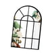 thumbnail image 4 of Espejo de pared con ventana arqueada, espejo decorativo de pared, marco de madera, marco negro, ventana C, 4 of 7