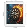 thumbnail image 2 of Paint By Numbers Kit for Adults Beginner - Dartboard Flames Impact Rocks Arrows DIY Canvas Painting Kits for Adults, Frameless Paint By Number for Adults for Home Wall Decor 16x20 Inch, 2 of 7