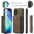 thumbnail image 2 of Compatible with iPhone 17 Removable 2 in 1 Wallet Case,Retro Premium PU Leather Cell Phone Back Cover Magnetic Detachable with Trifold Wallet Credit Card Cash Holder Kickstand Case,Coffee, 2 of 8