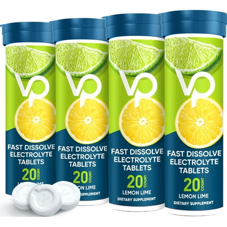 Venture Pal Chewable Electrolyte Tablets, 80 Count Fast-Dissolve Sugar-Free Stick Salt Tablets - Variety Pack for Rapid Hydration, Outdoor Running, Hiking, Sports | Keto & Vegan Friendly | 4 Pack