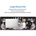 thumbnail image 5 of Hippie Mushroom Skull Mouse Pad Extended XL Gaming Mice Pad Office Desk Mat with Stitched Edges, Non-Slip Oversized Desk Pad, 31.5 X 11.8 Inch, 5 of 5