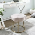 thumbnail image 6 of Linon Adult Boho Floral Plush Velvet Table Set Gold and Light Pink, 6 of 7