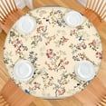 thumbnail image 2 of Country Rustic Floral Round Elastic Tablecloth Waterproof Fitted Cover with Farmhouse Floral Print, 2 of 5