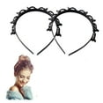 thumbnail image 1 of Fiudx Aro para El Pelo, Pinza para Flequillo de Doble Capa, Diadema Ligera con Lazo, Tocado de Malla Roja, Ideal para Leer, Yoga Práctico, Accesorio Elegante para Mujer, Material Abs, Ajuste Comodo., 1 of 4