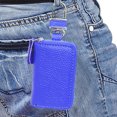 thumbnail image 4 of Llavero de coche, llavero de cuero para coche, monedero, gancho de metal y llavero, cartera, bolsa con cremallera, para entrada sin llave de coche, 4 of 6