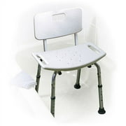 Bath Bench with Back, No Tools Assembly