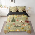 thumbnail image 2 of 7 Piece Bed in a Bag King Size Comforter Set for Kids Camping Bedding Set,Rustic Camper Reversible Bed Set,Farmhouse Comforter with Sheet Set,All Season, 2 of 5