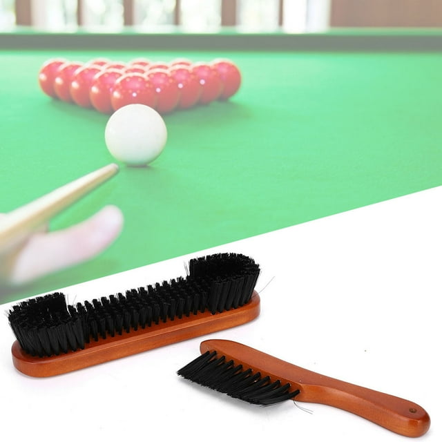 Pool Table Brush, PVC Bristles Practical Wood Handle Wide Application Billiard Rail Brush, Billiard Table Brush, For Cue Sports Cue Sports Accessories